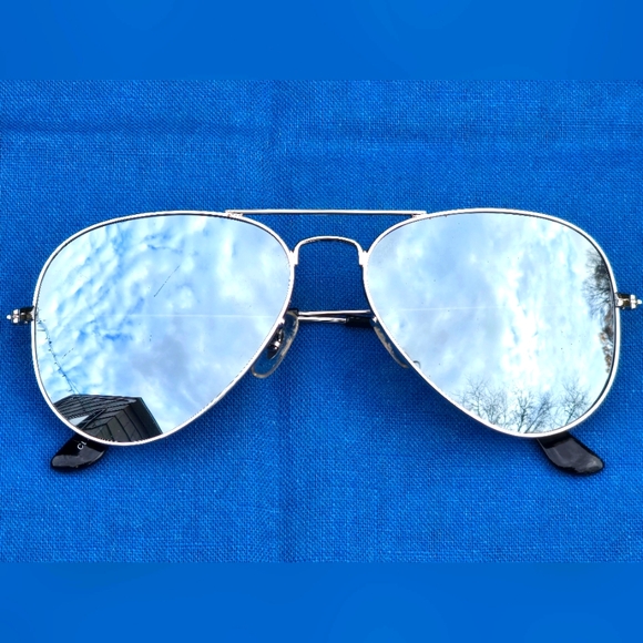 Rare Peripheral Memory Steel Aviator Sunglasses Black/Gold